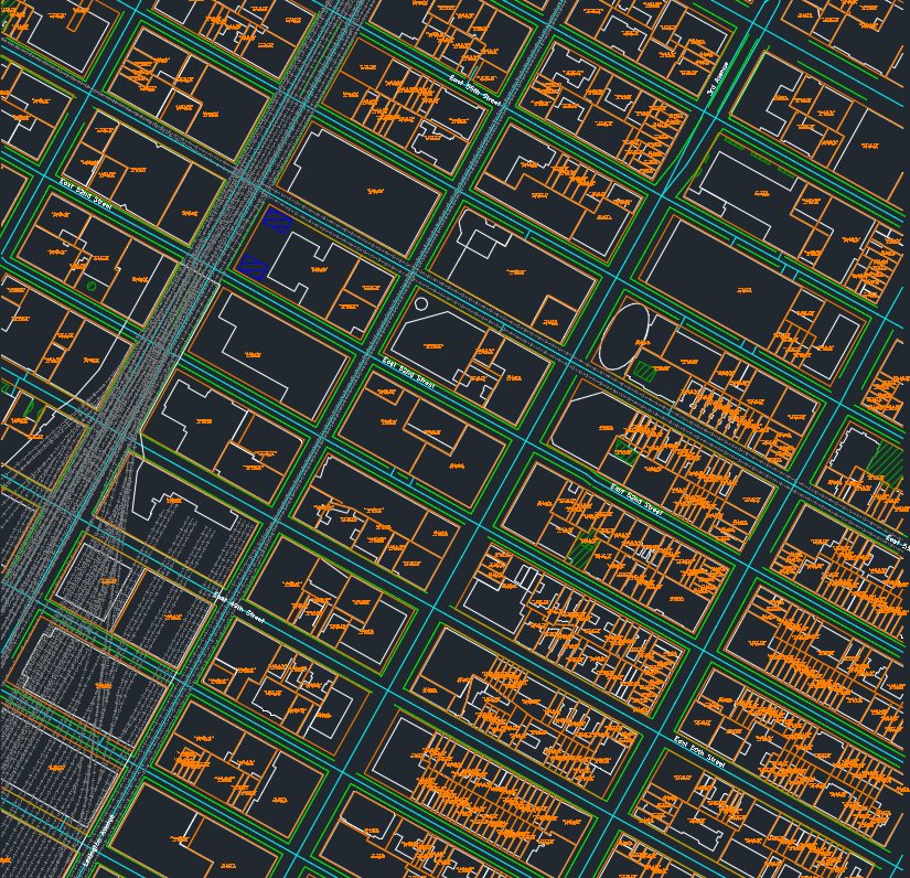 Downtown grid DXF export