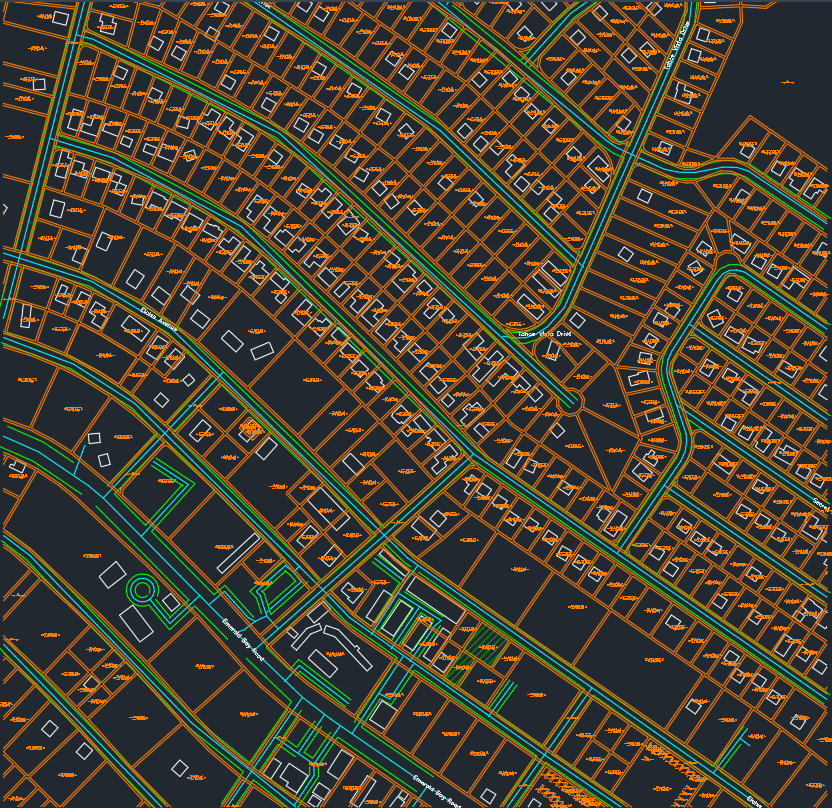 Urban neighborhood DXF export